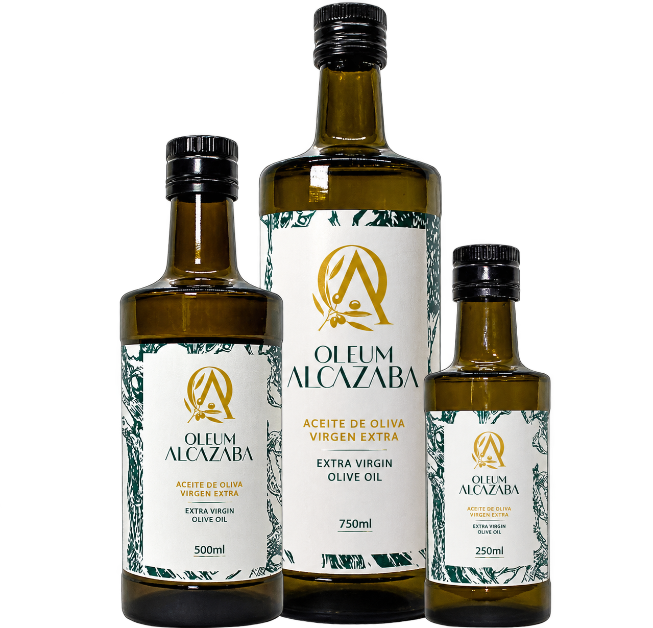 botellas de aceite personalizadas oleum alcazaba